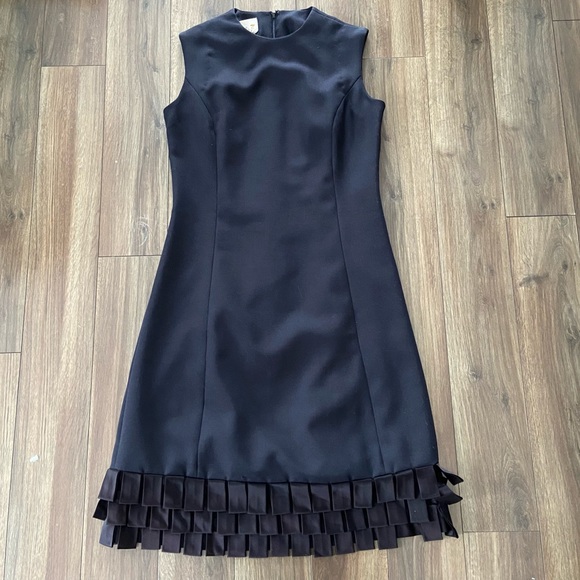 Leslie Faye 60s MCM Vintage Black Cocktail Dress - Picture 1 of 8